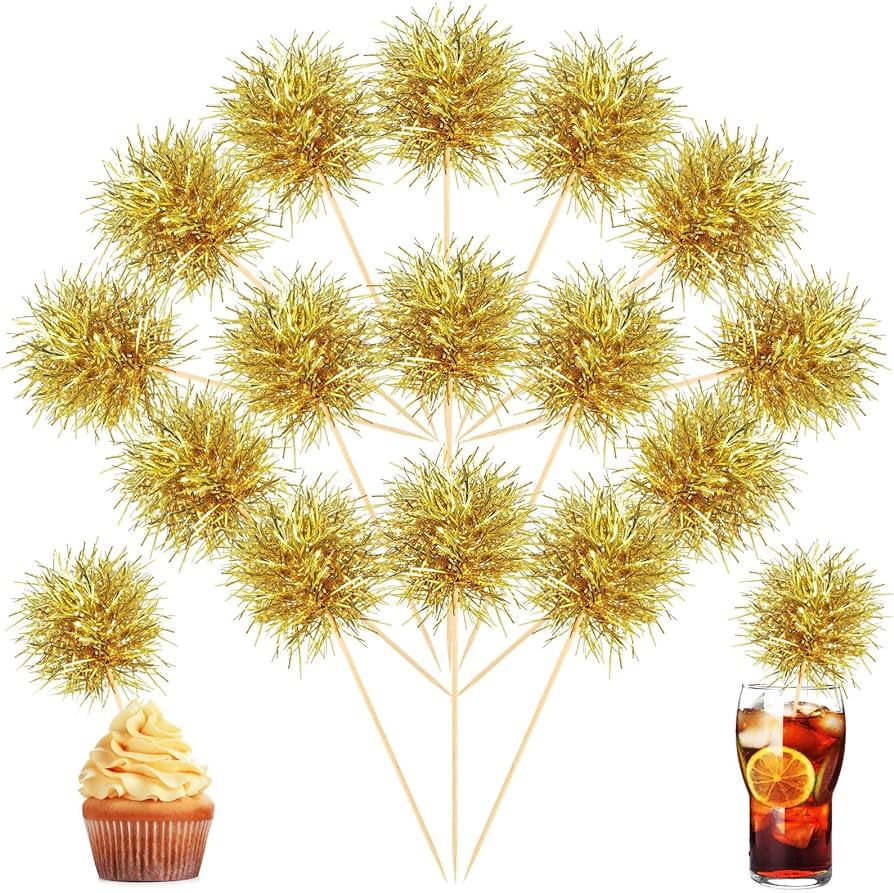 Amazon.com: 100 Pcs Christmas Firework Cupcake Toppers Foil Frill Toothpicks Holiday Party Firewo... | Amazon (US)