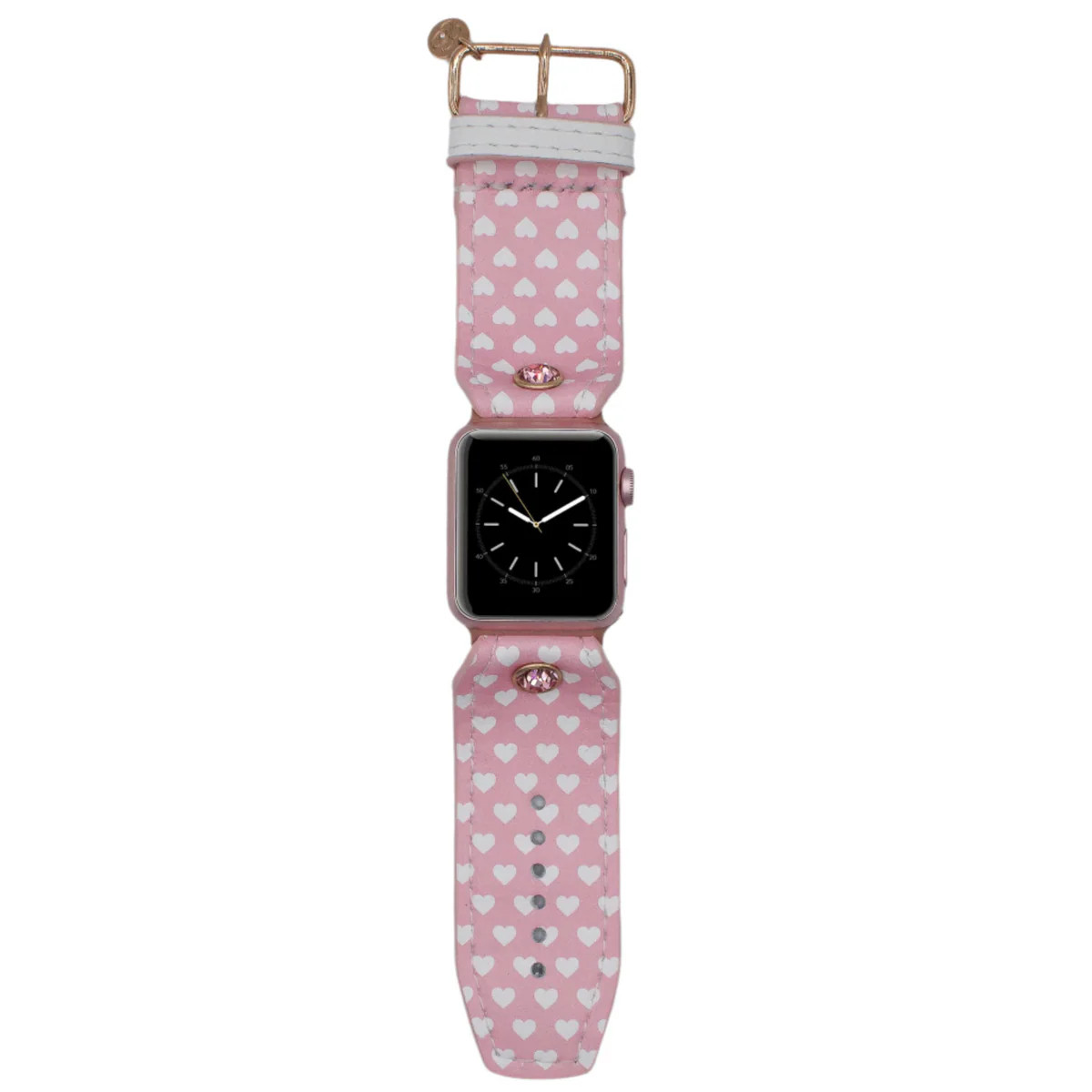 Limited Edition - Pink & White Hearts Sivella Watchband | Sparkl