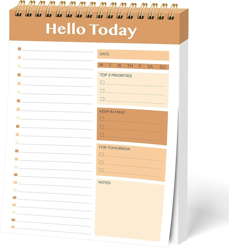 Daily To Do List Notepad - 52 Sheets Spiral Planner Checklist Notebook Work Organizer Planning Pa... | Amazon (US)