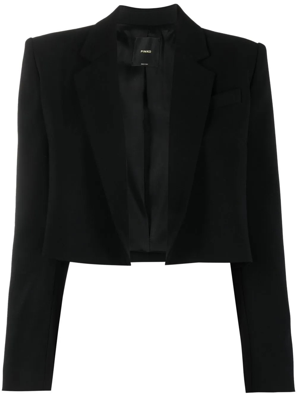 PINKO Cropped Crepe Blazer - Farfetch | Farfetch Global