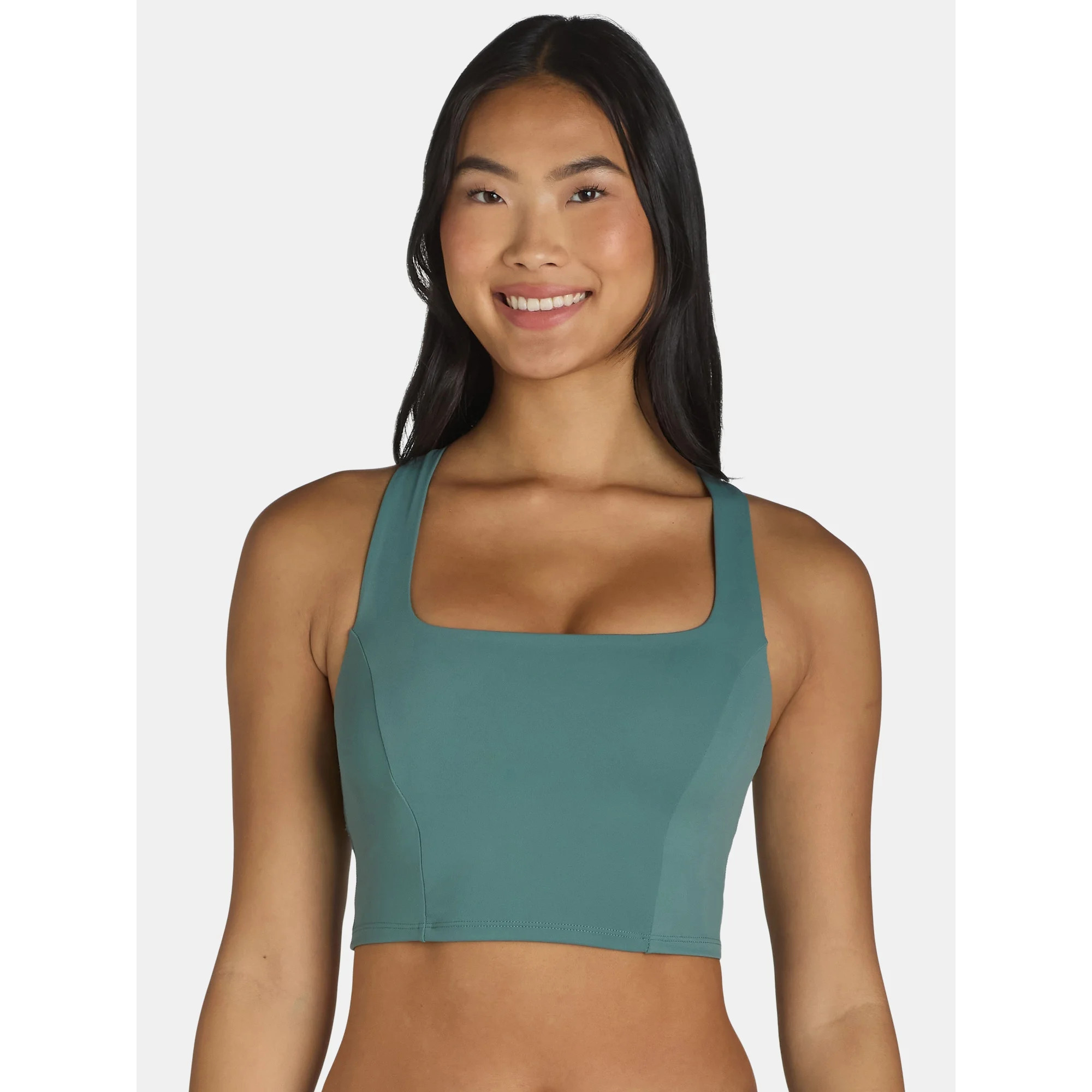 Avia Women's Medium Support Square Neck Sports Bra, Sizes S-XXXL | Walmart (US)