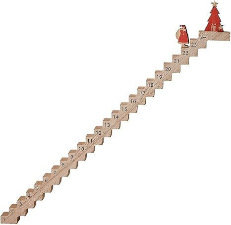 Wood Stairs Climbing Santa Traveling Christmas Advent Calendar | Amazon (US)