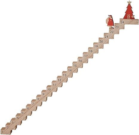 Wood Stairs Climbing Santa Traveling Christmas Advent Calendar | Amazon (US)