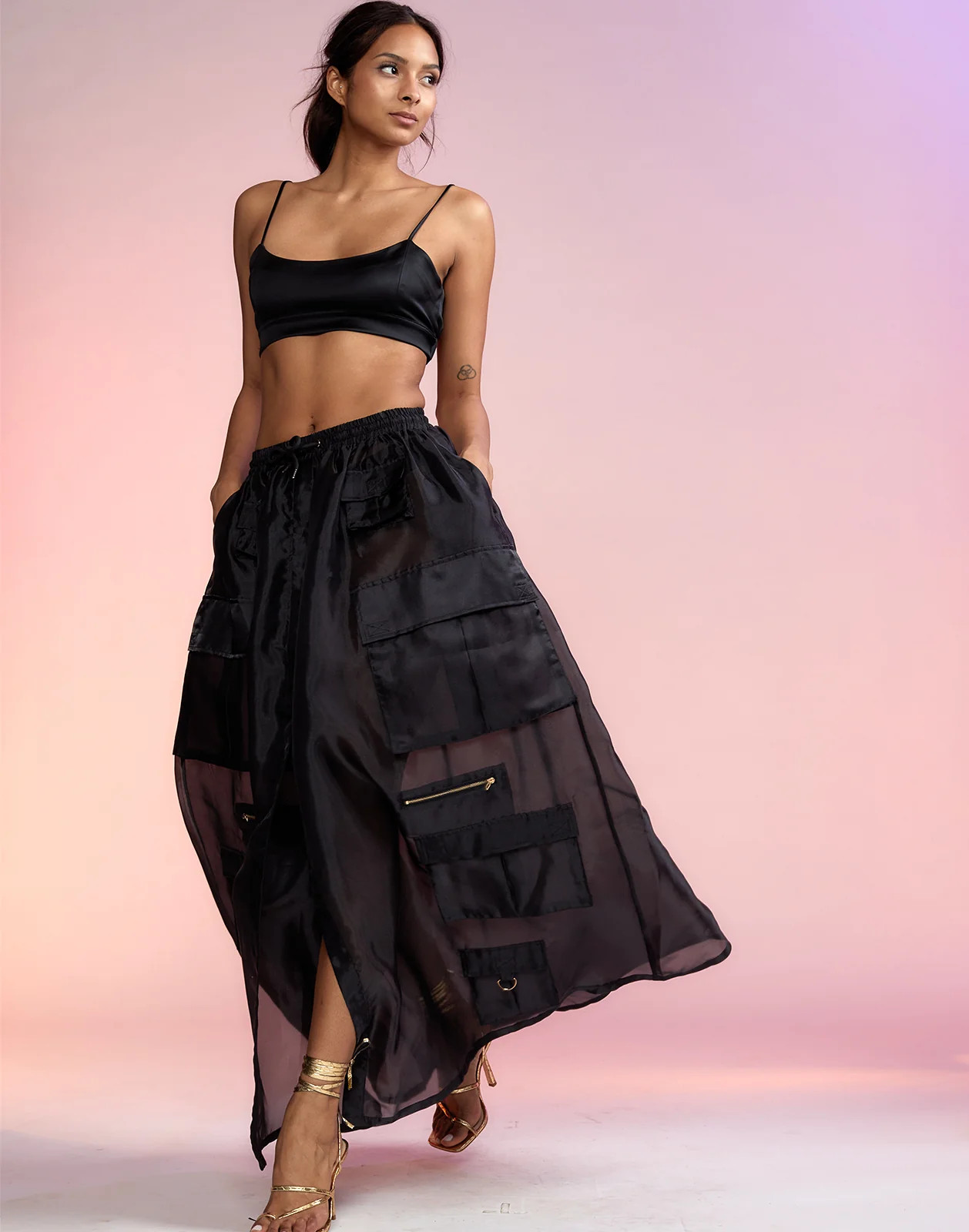 Organza Cargo Skirt | Cynthia Rowley