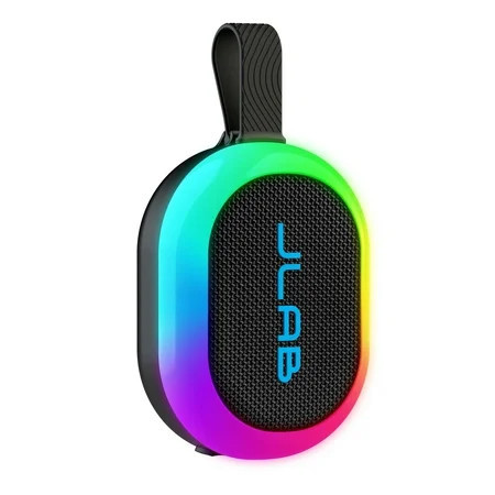JLab Pop Party Portable Bluetooth Speaker, 5W, 8 Hour Playtime, RGB Lighting, Splashproof, Black | Walmart (US)