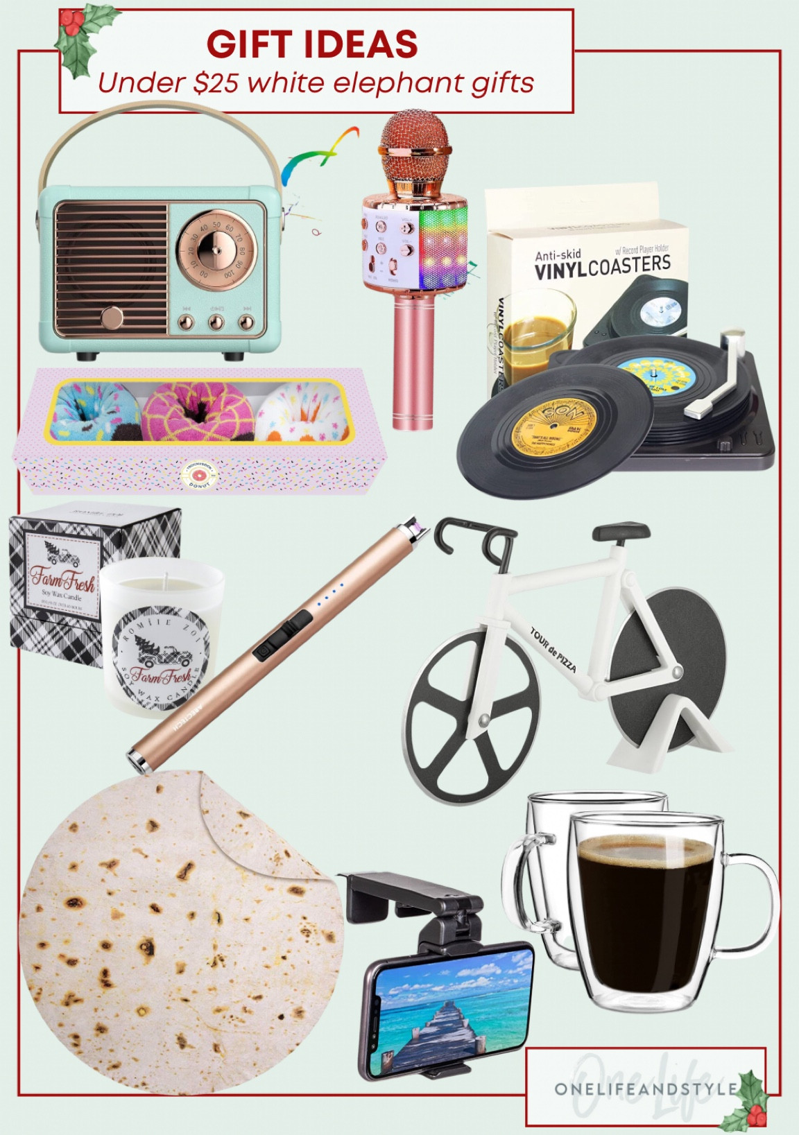 $25 white elephant gift guide.
Gift ideas. Gag gifts. 

#LTKHoliday #LTKfindsunder50 #LTKGiftGuide