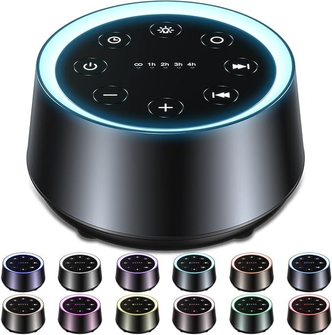 EasyHome Sleep Sound Machine White Noise Machines with 30 Soothing Sounds 12 Adjustable Night Lig... | Amazon (US)