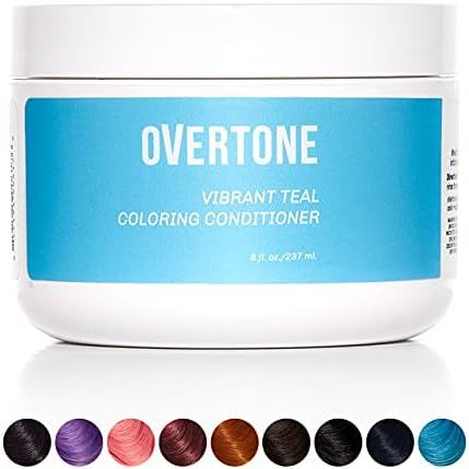 oVertone Haircare Vibrant Teal Coloring Conditioner | Gentle Semi-Permanent Hair Color with Shea ... | Amazon (US)