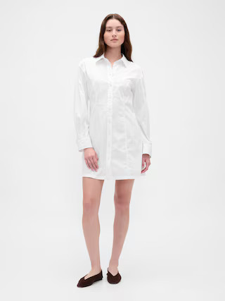Organic Cotton Poplin Mini Shirtdress | Gap (US)