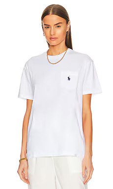 Polo Ralph Lauren Pocket Tee in White from Revolve.com | Revolve Clothing (Global)