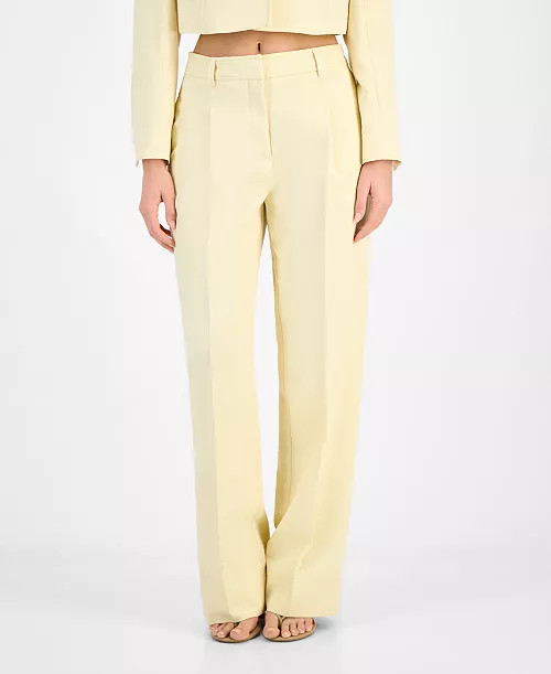 BOSS Orange Women's High-Rise Wide-Leg Pants  - Macy's | Macy's