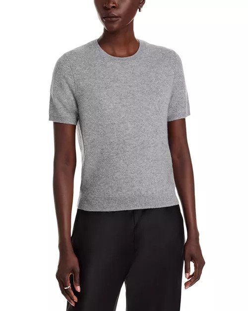 100% Cashmere Short Sleeve Crewneck Sweater - Exclusive | Bloomingdale's (US)