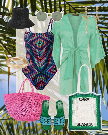 Gone are the days of the frumpy one piece swimsuits that women had to choose from.  One piece bathing suits today can be just as sexy and good looking as a two piece bikini but with all the right coverage. Add the right accessories and you’re a chic, relaxed woman sitting poolside looking fabulous. 

Bathing suit, one piece swim, swimsuit, travel outfit, summer look, summer outfit, sun hat, cover-up, beach bag, poo bag, sandals

#LTKover40 #LTKstyletip #LTKshoecrush