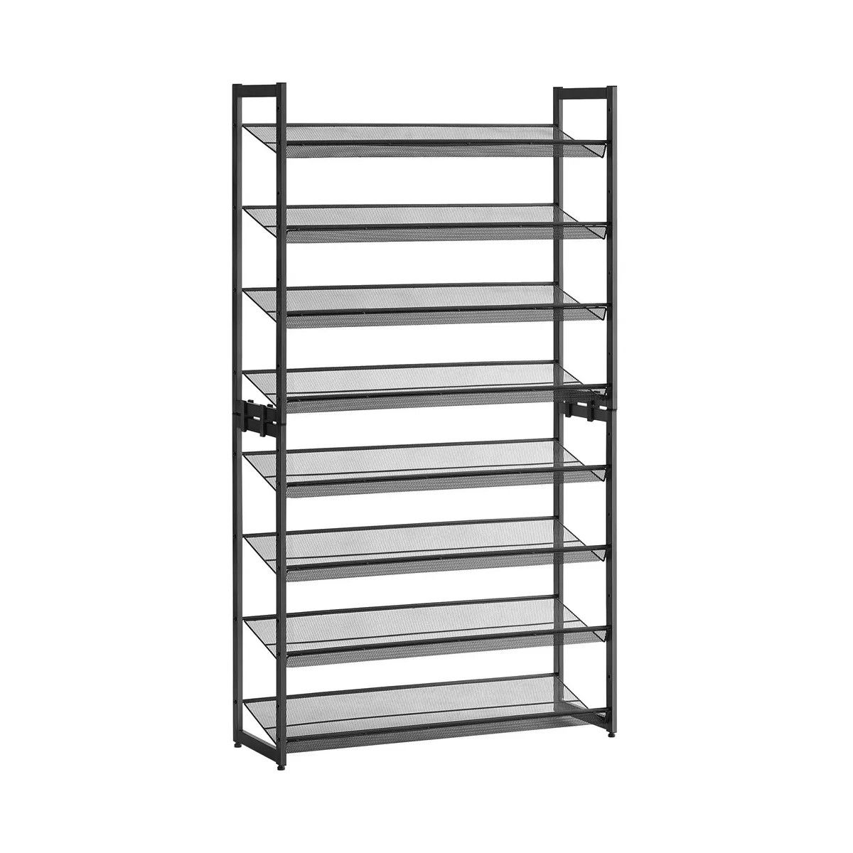 8-Tier Metal Shoe Rack Organizer, Set of 2 Stackable Shoe Shelves with Adjustable Flat or Angled ... | Target