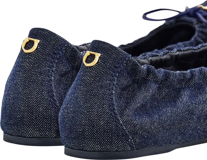 FERRAGAMO Joelle Denim Ballet Flat (Women) | Nordstrom | Nordstrom