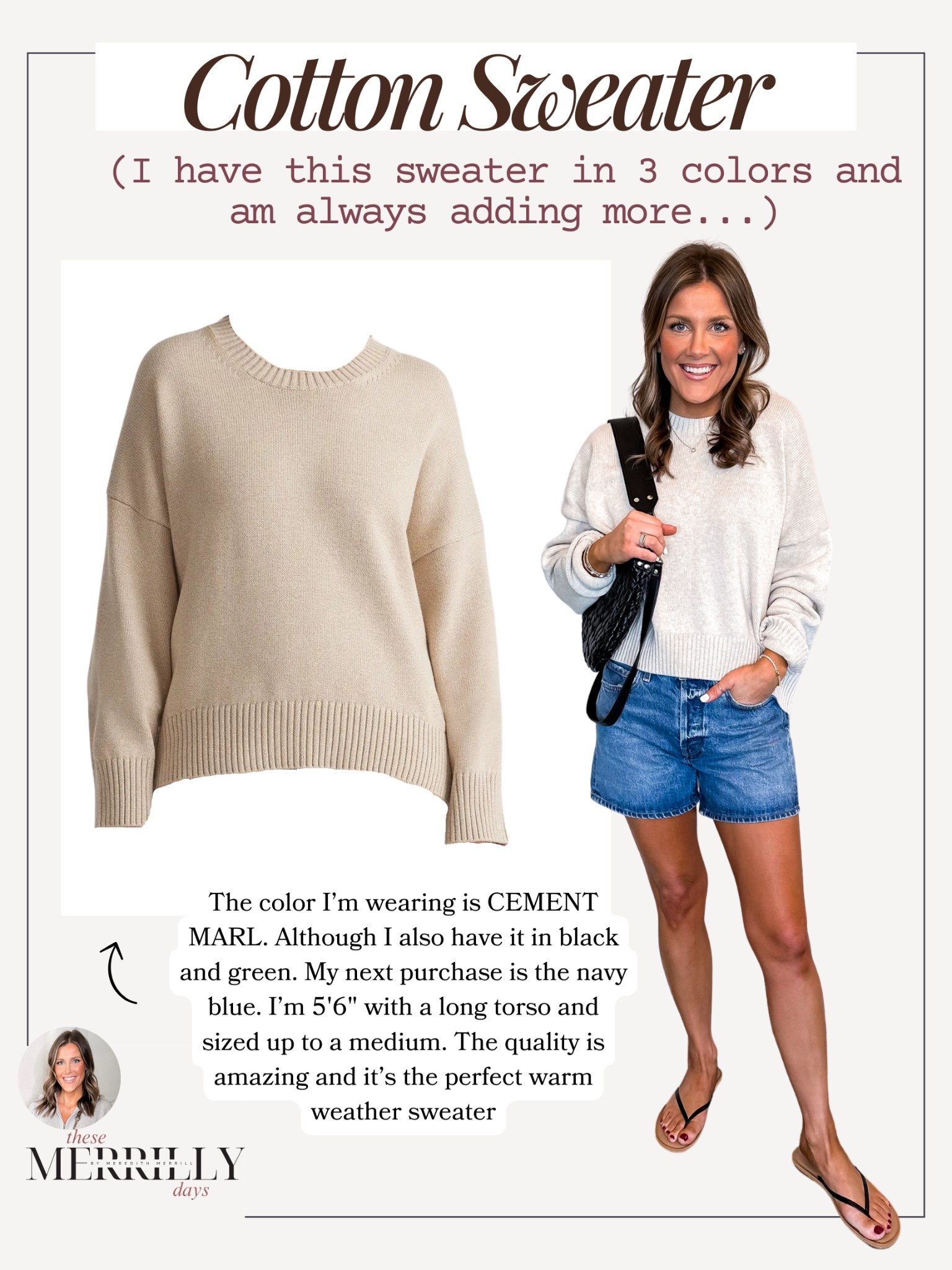 This cotton sweater is AMAZING quality and you can’t beat the price! I have it in 3 colors! Also, I sized up to a medium 

#LTKStyleTip #LTKFindsUnder50 #LTKFindsUnder100