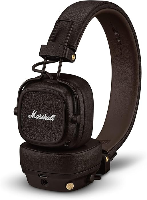 Marshall Major V On-Ear Wireless Bluetooth Headphones - Brown | Amazon (US)