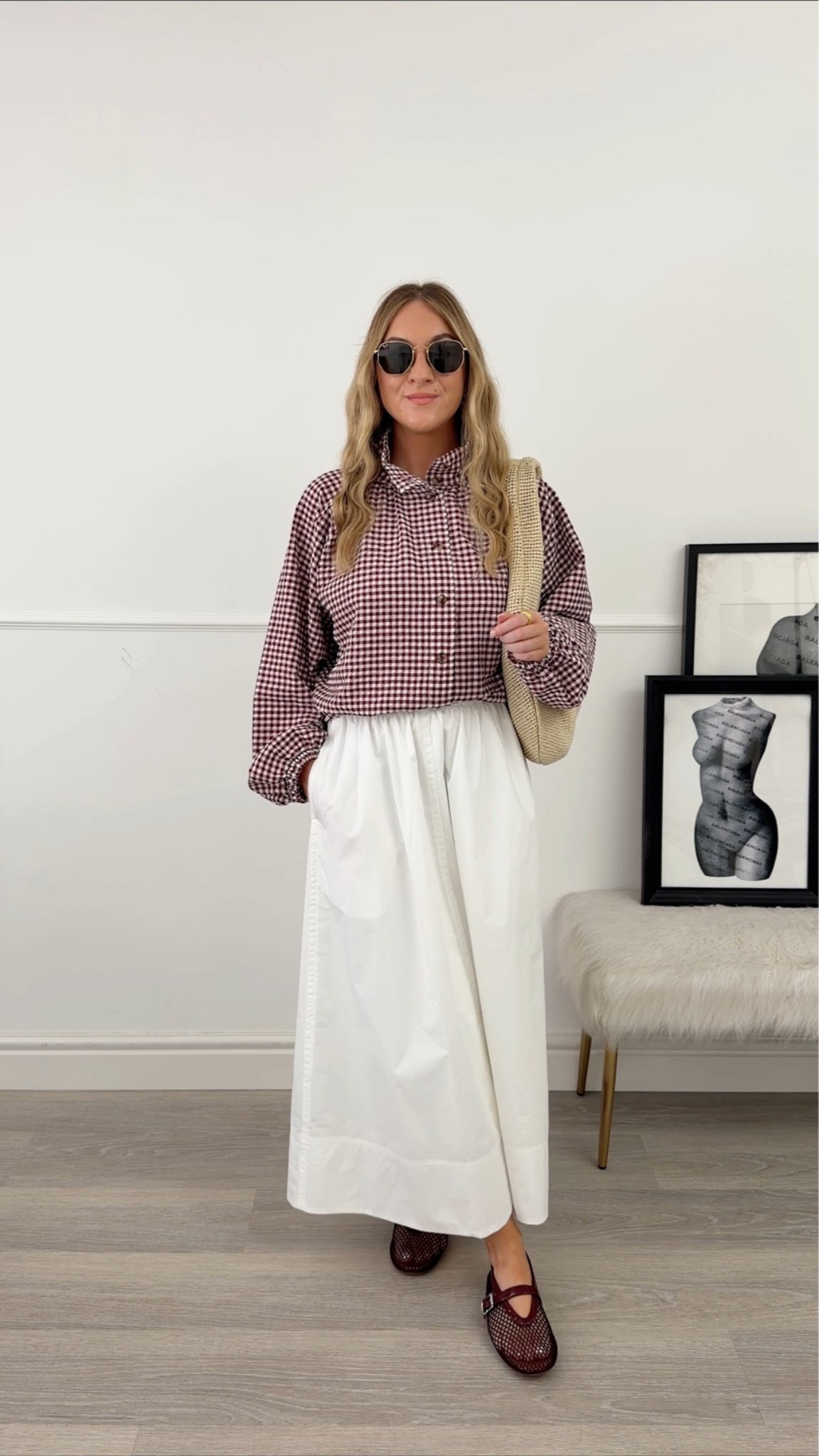 White cotton midi skirt outfit idea.

#LTKsummer #LTKeurope #LTKstyletip