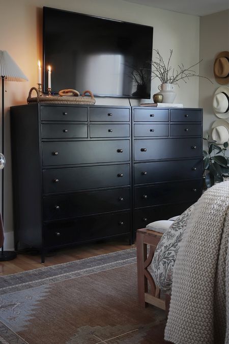 Bedroom vibes✨I placed two chests side by side to create the large dresser of my dreams.


Large dresser, black dresser, bedroom decor

#LTKhome #LTKSeasonal