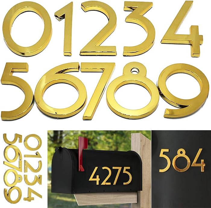 20 Pack Mailbox Numbers 0-9, 2.76 Inch High, Door Address Numbers Stickers for Apartment, House, ... | Amazon (US)