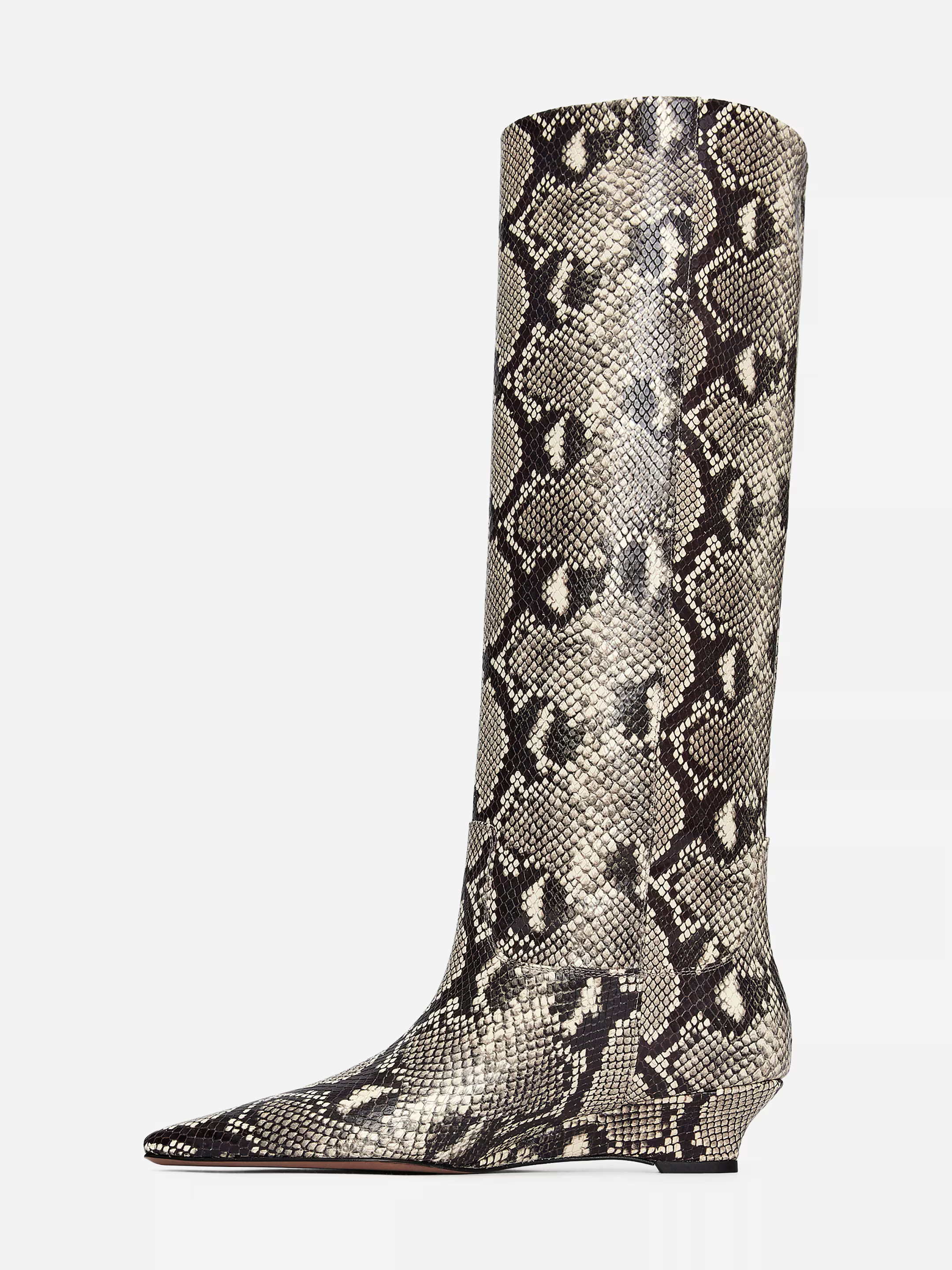Wedge-Heel Leather Boots | Arket UK
