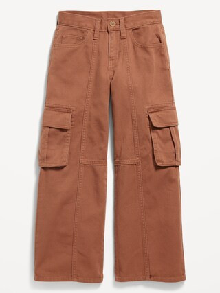 Super Baggy Wide-Leg Cargo Twill Pants for Girls | Old Navy (US)