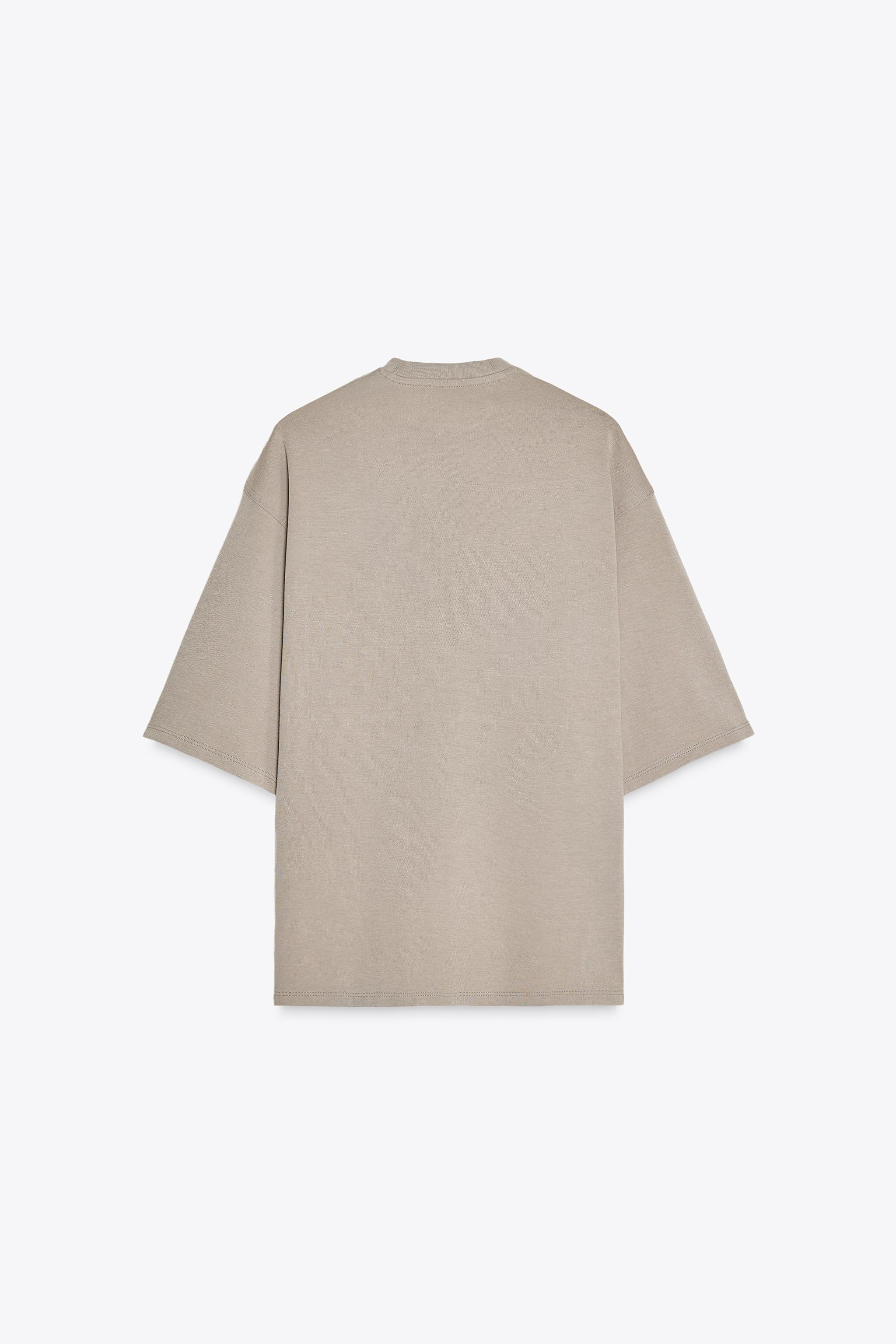 WASHED EFFECT INTERLOCK T-SHIRT | Zara UK