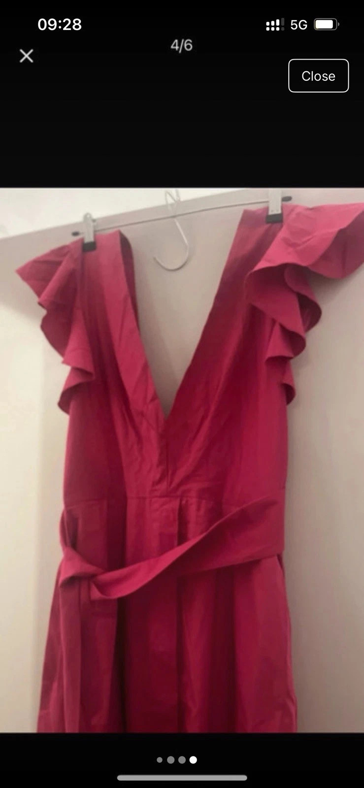 Dark Pink KALITA maxi dress 100% cotton size UK10 Excellent Condition | eBay UK