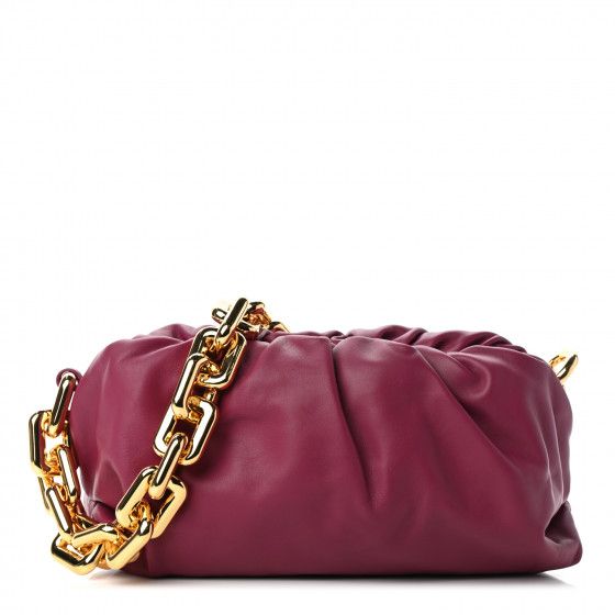 BOTTEGA VENETA Calfskin The Pouch Chain Cinnabar | Fashionphile