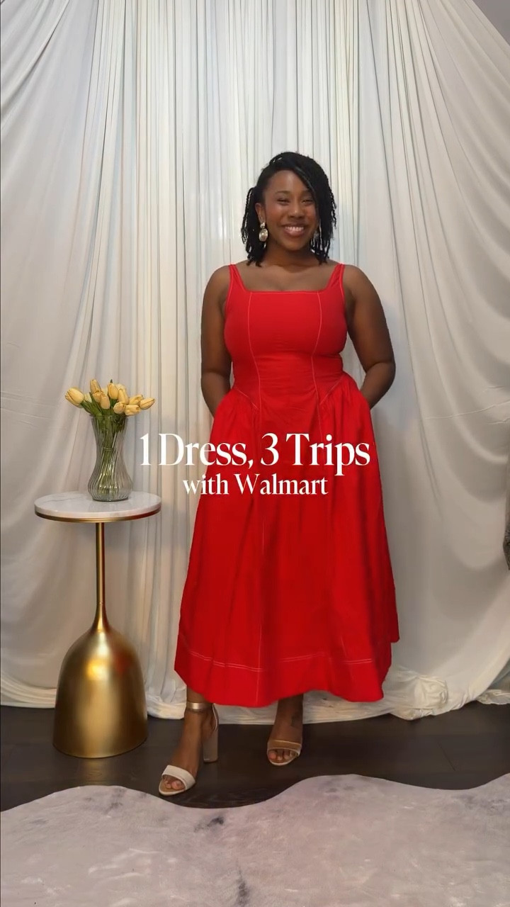 Did I just find the PERFECT travel dress?! 💃🏾

Hunny, I can definitely see myself wearing this dress on ALL of my 2026 trips! 

Comment ‘RED’ and I’ll send you the @walmart link! 

#walmartpartner #walmartfashion #walmart