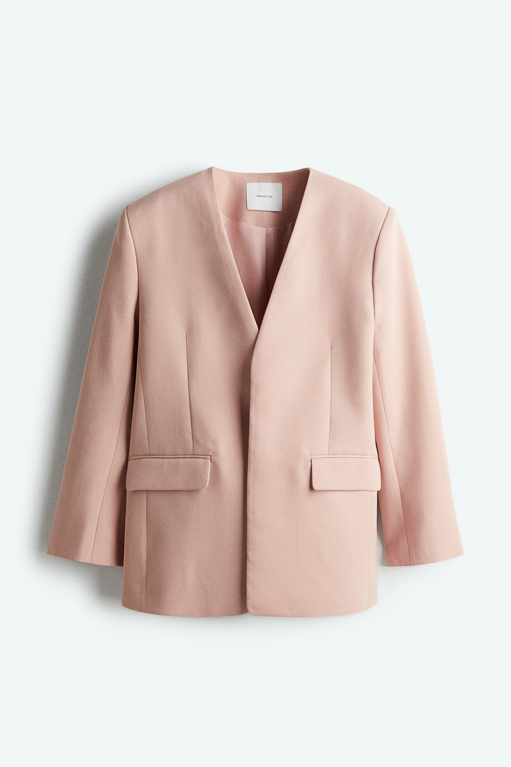 Kraagloze blazer van twill | H&M (DE, AT, CH, NL, FI)