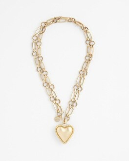 Gold-Tone Heart Necklace | Chico's