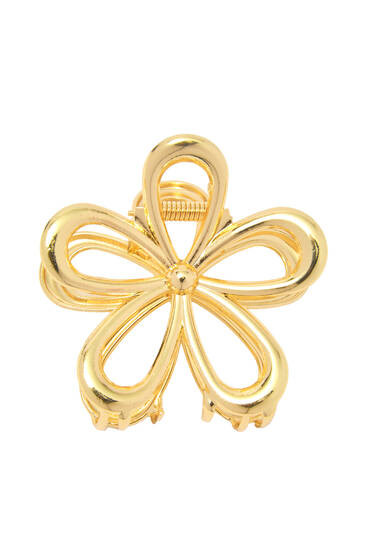 GOLDEN FLOWER HAIR CLIP | PULL and BEAR UK