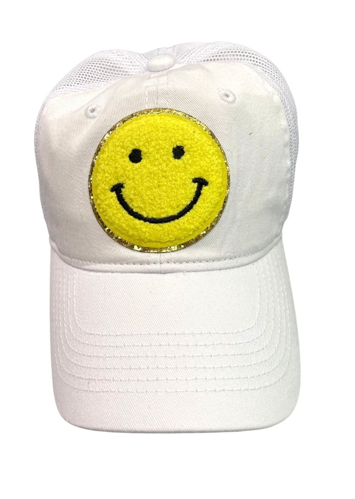 YELLOW SMILEY PATCH HAT | Judith March