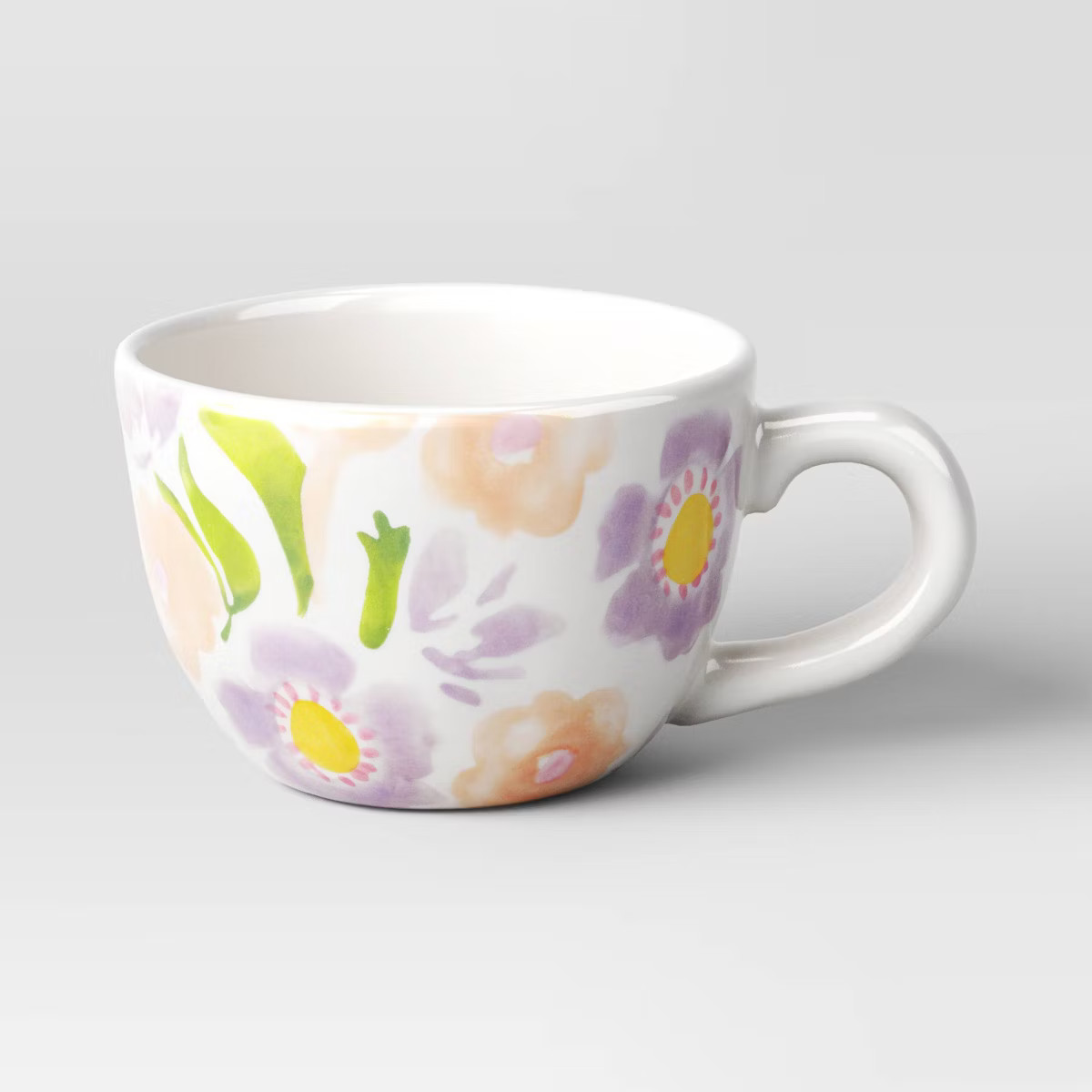 10 fl oz Easter Stoneware Peek-a-Boo Bunny with Floral Tea Cup and Saucer Plate - Threshold™ | Target