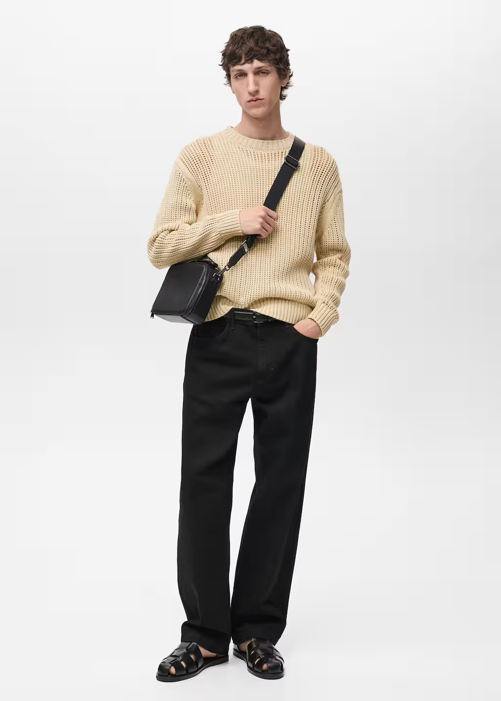 Loose-fit jeans black denim - Men - 32 - MANGO MAN | Mango (US/MX/AU)