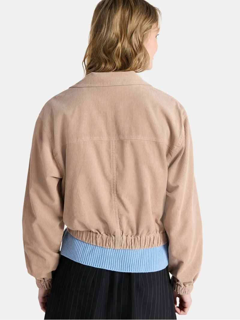 Netflix Stranger Things Corduroy Cotton Jacket from No Boundaries, Women’s and Women’s Plus | Walmart (US)
