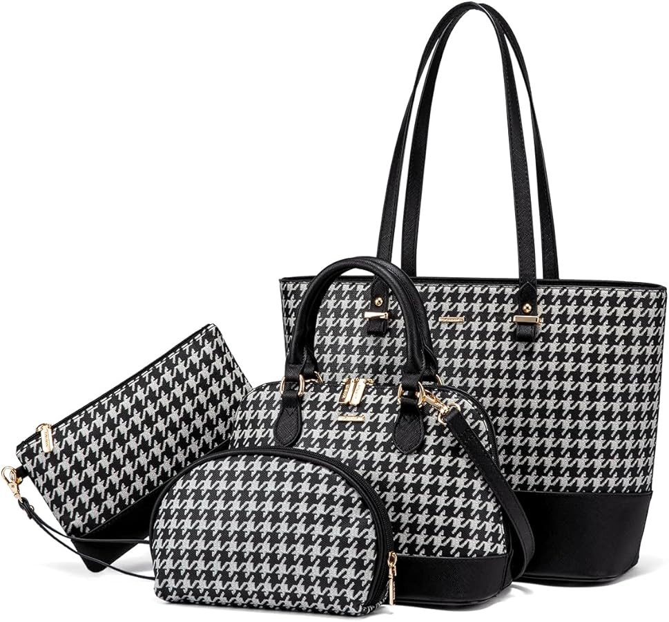 Handbags for Women Shoulder Bags Tote Satchel Hobo 3pcs Purse Set | Amazon (US)