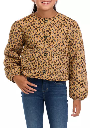 Girls 7-16 Printed Quilted Jacket | Belk