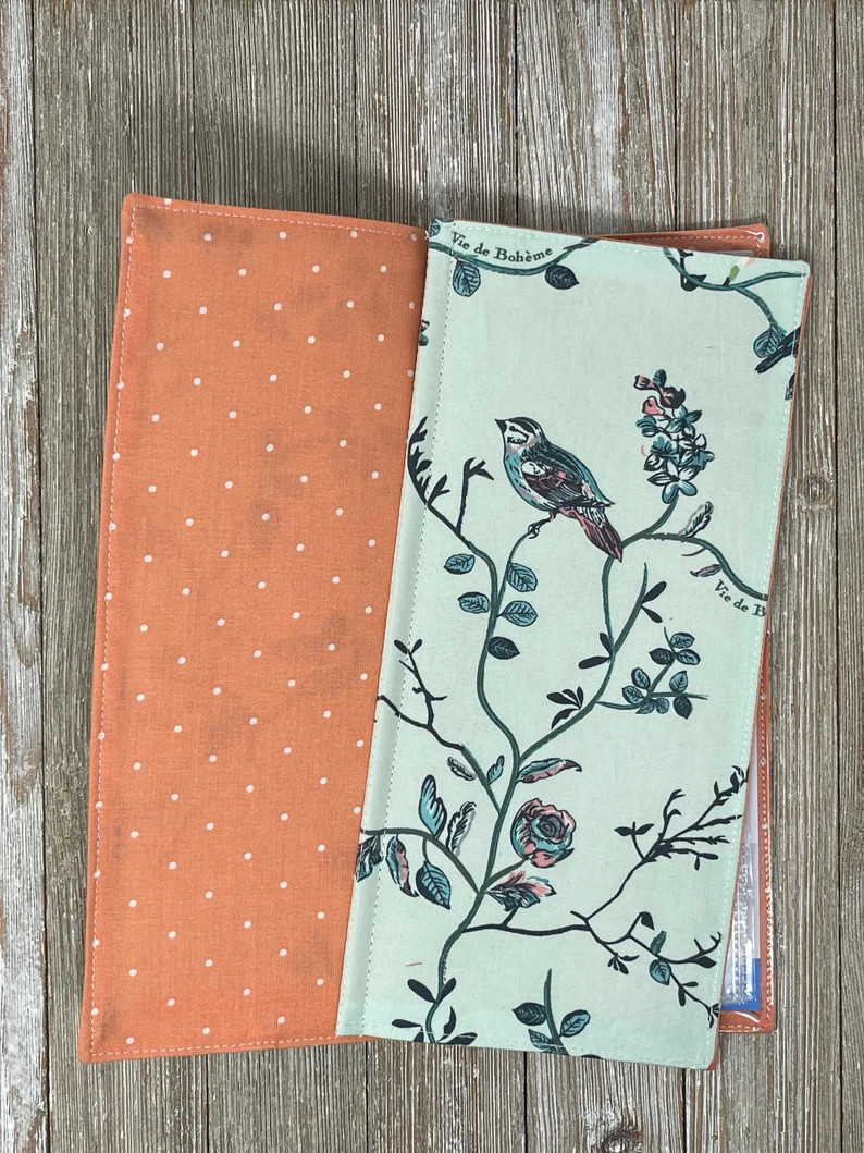 Vie Boheme in mint tract holder/ tract organizer with pockets for meeting invitations and contact... | Etsy (US)