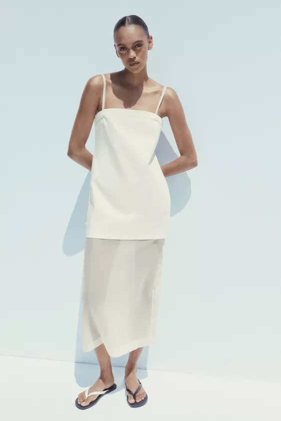 ORGANZA COMBINATION MIDI DRESS | Zara US