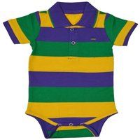 Mardi Gras Infant Baby Toddler Purple Green Gold Rugby Romper Bodysuit Striped One Piece With Snaps | Etsy (US)