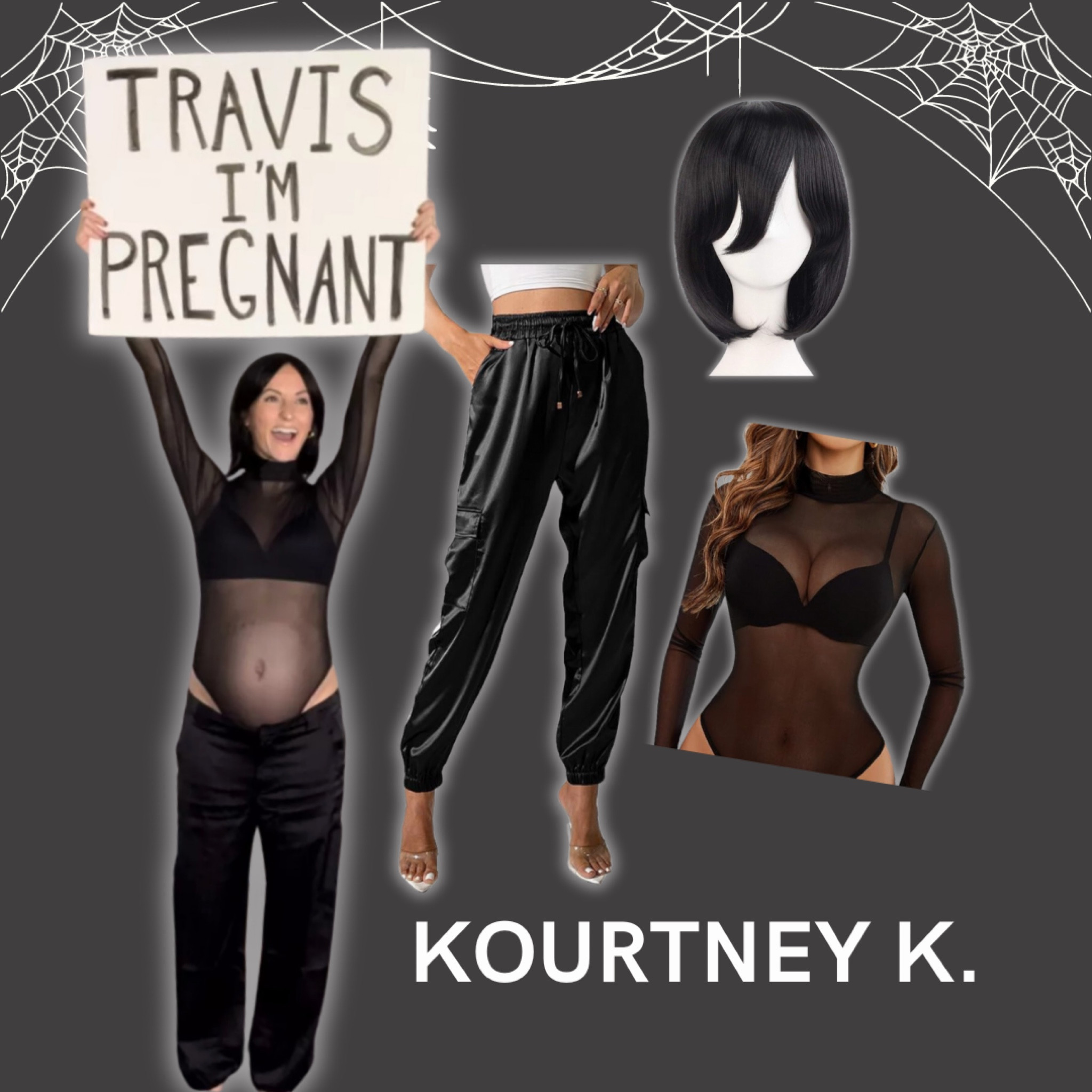 You’ll make the perfect Kourtney Kardashian announcing to your Travis Barker that you’re expecting with this pregnancy Halloween costume!! 🎃🤰