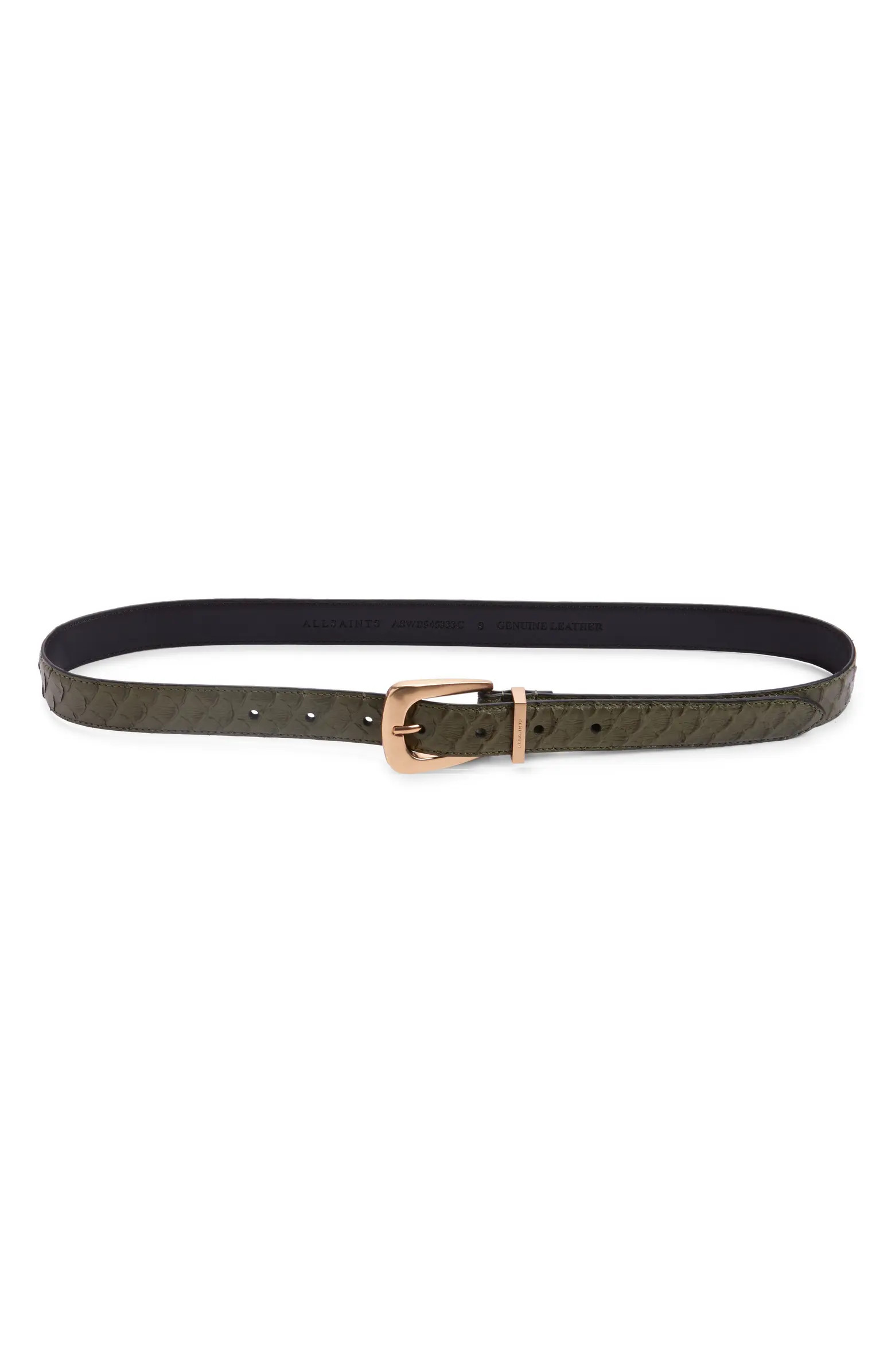 AllSaints Snake Embossed Leather Belt | Nordstromrack | Nordstrom Rack