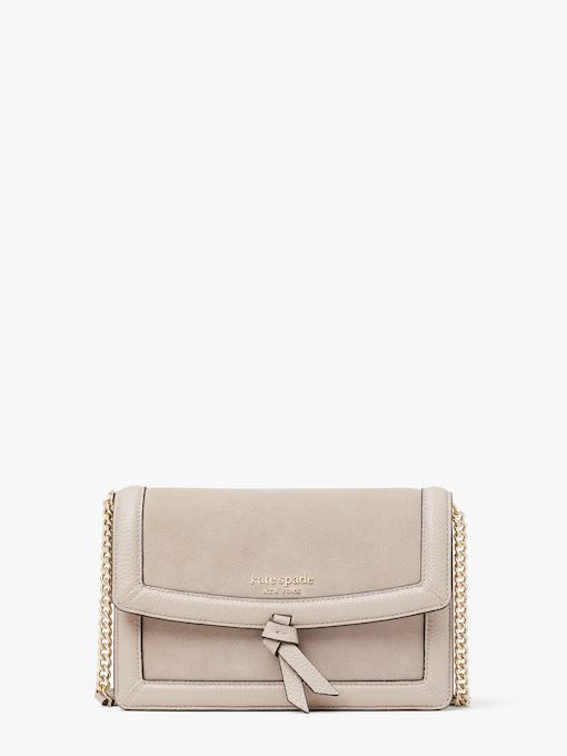 Knott Leather & Suede Flap Crossbody | Kate Spade (US)