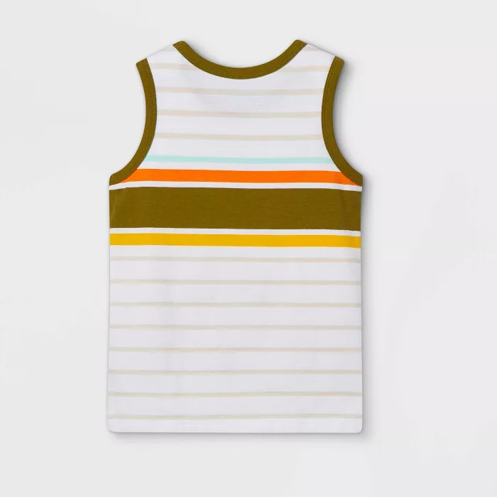 Toddler Boys' Striped Knit Tank Top - Cat & Jack™ Olive Green | Target