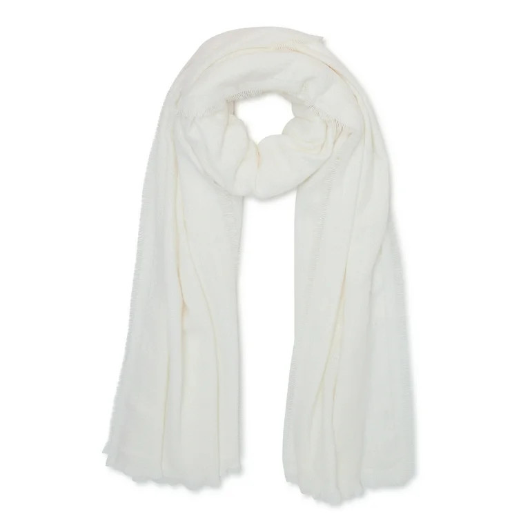 Time and Tru Women’s Pleated Blanket Wrap Scarf | Walmart (US)