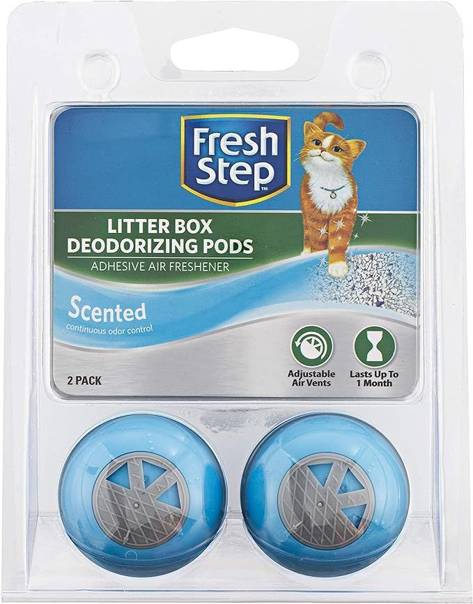 Fresh Step Cat Litter Box Deodorizing Pods In Fresh Scent - Cat Deodorizer Adhesive Pods for Litt... | Amazon (US)