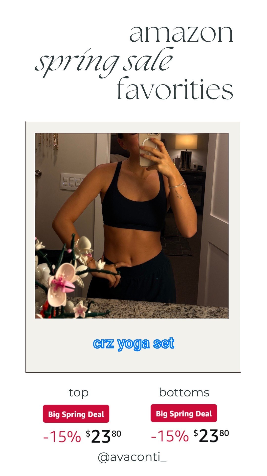 Wearing a xs top and small bottoms!

#LTKActive #LTKSaleAlert #LTKFindsUnder50