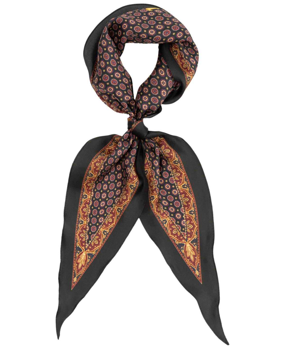 Lauren Ralph Lauren Paisley Small Diamond Scarf - Black | Macy's
